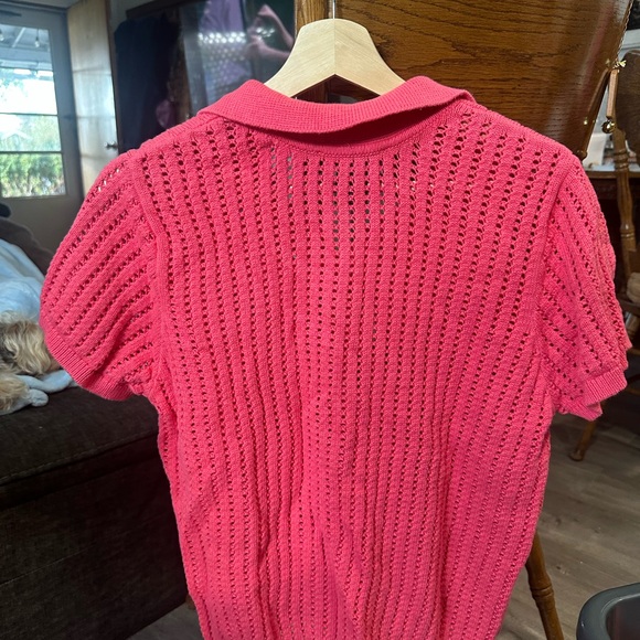 DKNY Jeans Coral Knit Button-Up (79) - Picture 8 of 11